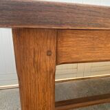 Farmhouse dining table in solid oak 1980