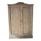 2-door chest of drawers in solid wood with pediment