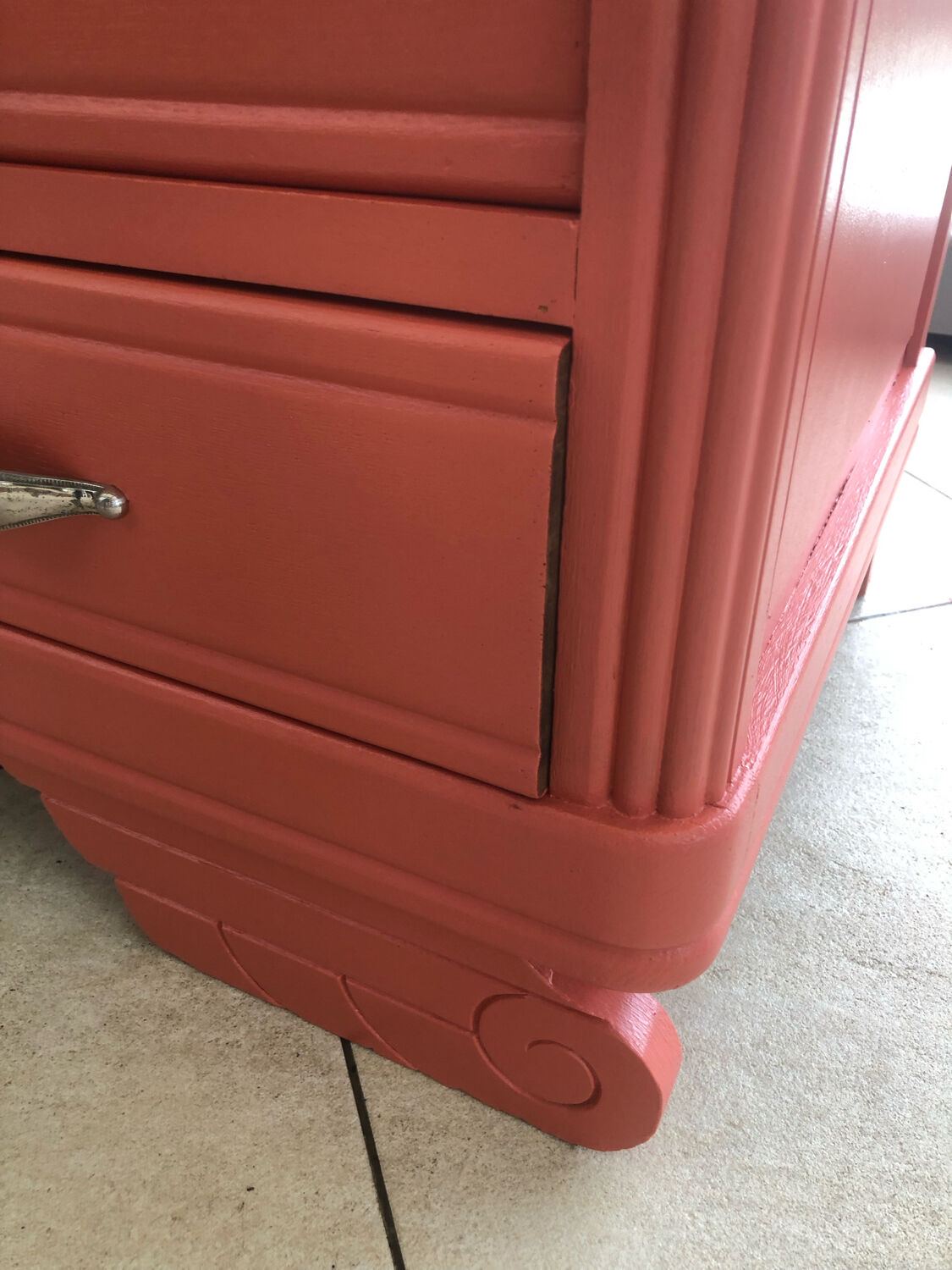 Vintage terracotta chest of drawers