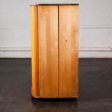 Grocery cabinet with curtain