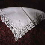 Old handkerchief pouch communeing suit monogrammed