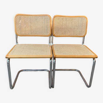Paire de chaises Cesca  par Marcel Breuer