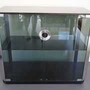 Vintage glass and chrome cabinet by Willy Rizzo for Mario Sabot. Italy 1970
