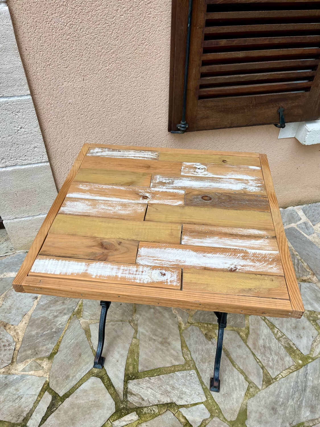 Industrial bistro style table