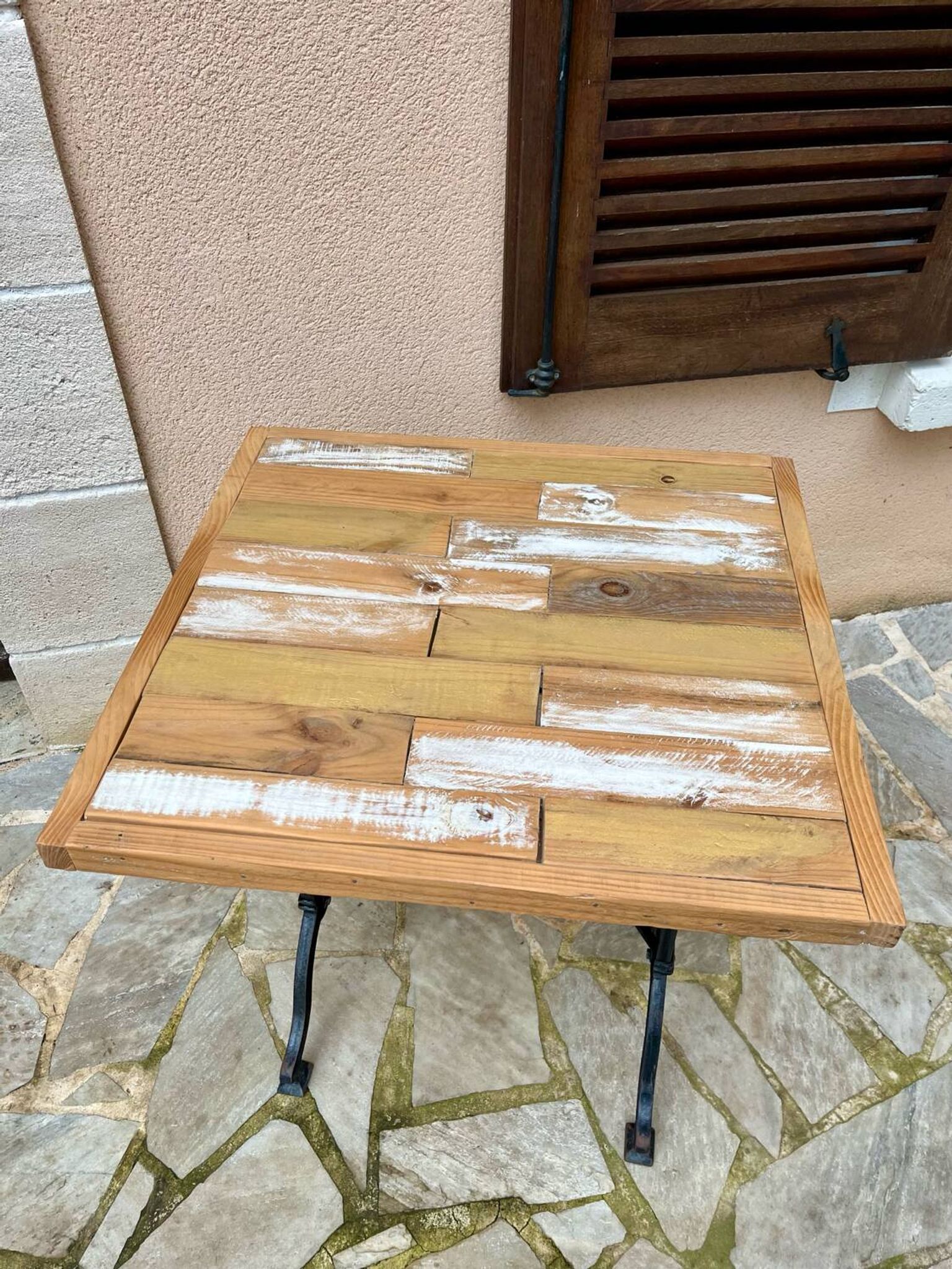 Industrial bistro style table