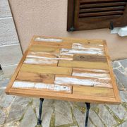 Industrial bistro style table