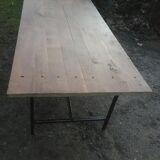 Table industrielle bois métal