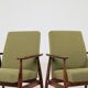 Pair de fauteuils scandinave mid century bouclette verte
