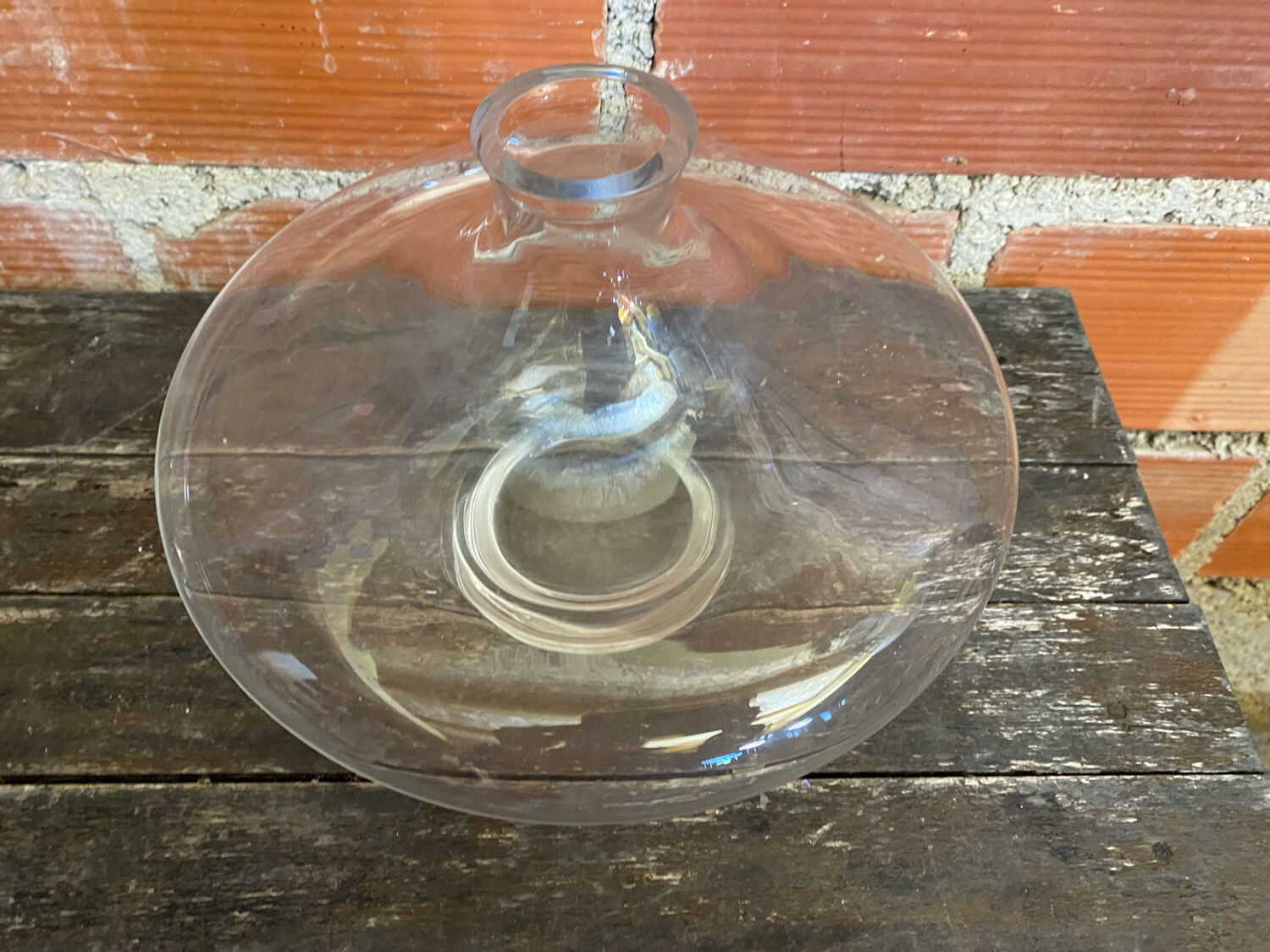 Vintage Glass Decanter Carafe Table Art #D850