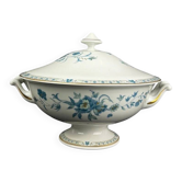 Soupière Haviland Limoges modèle Nankin décor bleu et or
