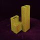 Geometric Twin-Column Ceramic Vase Space Age, Italy 1970