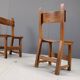 Ensemble de 8 chaises à repas espagnoles brutalistes, années 1950