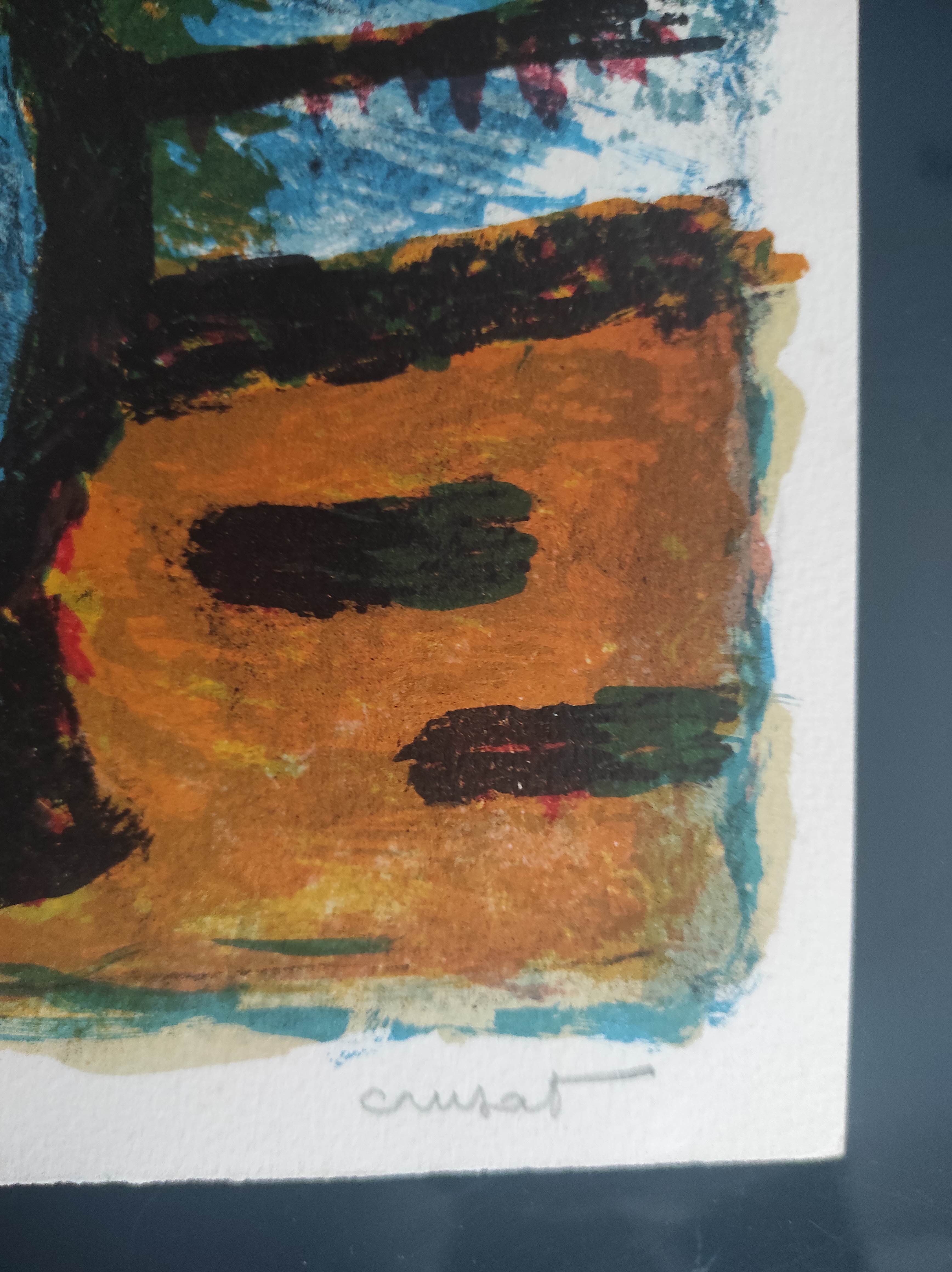 The bouquet - Hand-signed lithograph - Roger Crusat - 89/175