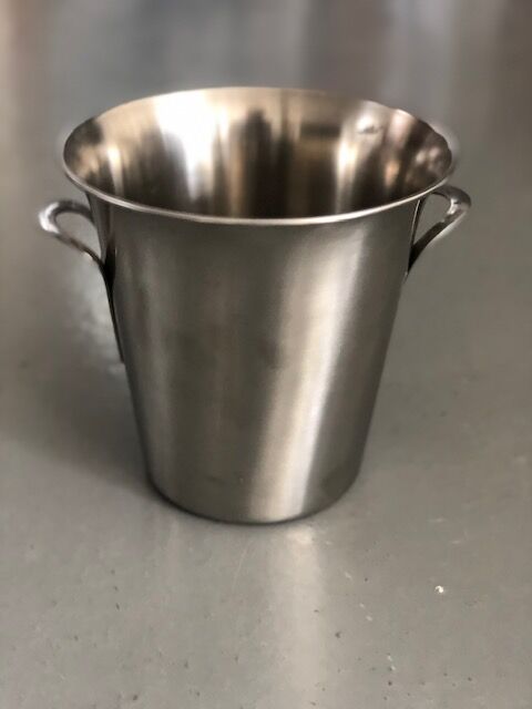 Brushed aluminum champagne bucket