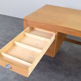 Mid-Century Oak Desk by Chr. Rasmussen for Randers Møbelfabrik, 1970s.