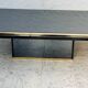Table basse bicolore en laiton et miroir noir par Fedam