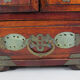 large Wooden Chinese jewelry box decorated with jade plates n°2