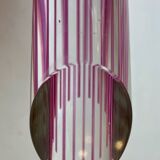 Lampe de plafond striée Murano, années 1980