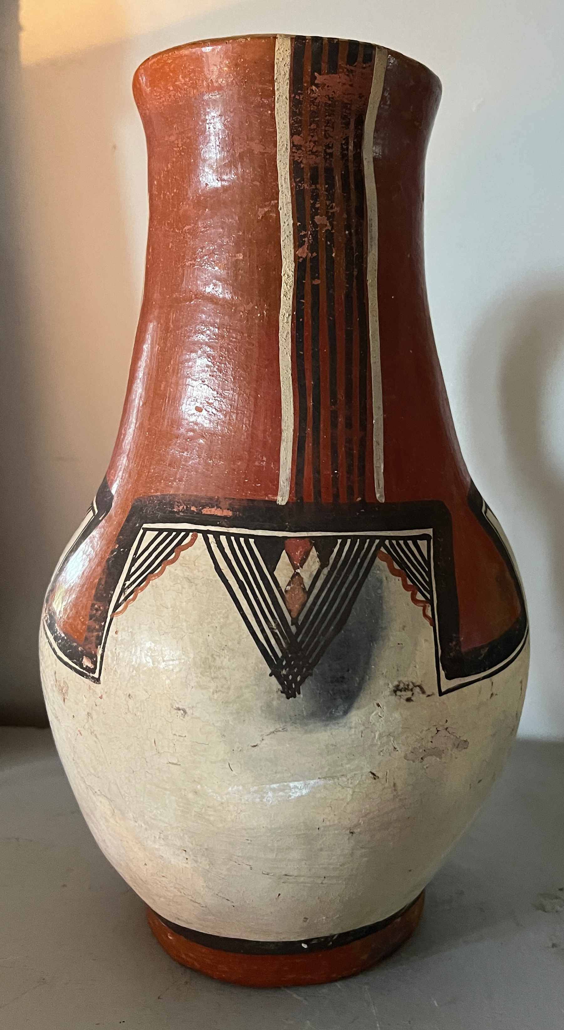 Iddeqi Kabyle pottery pitcher, Berber. Popular art Kabylie Algeria