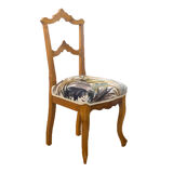 Walnut Alfonsin Era Upholstered Chair, Spain, Circa 1880