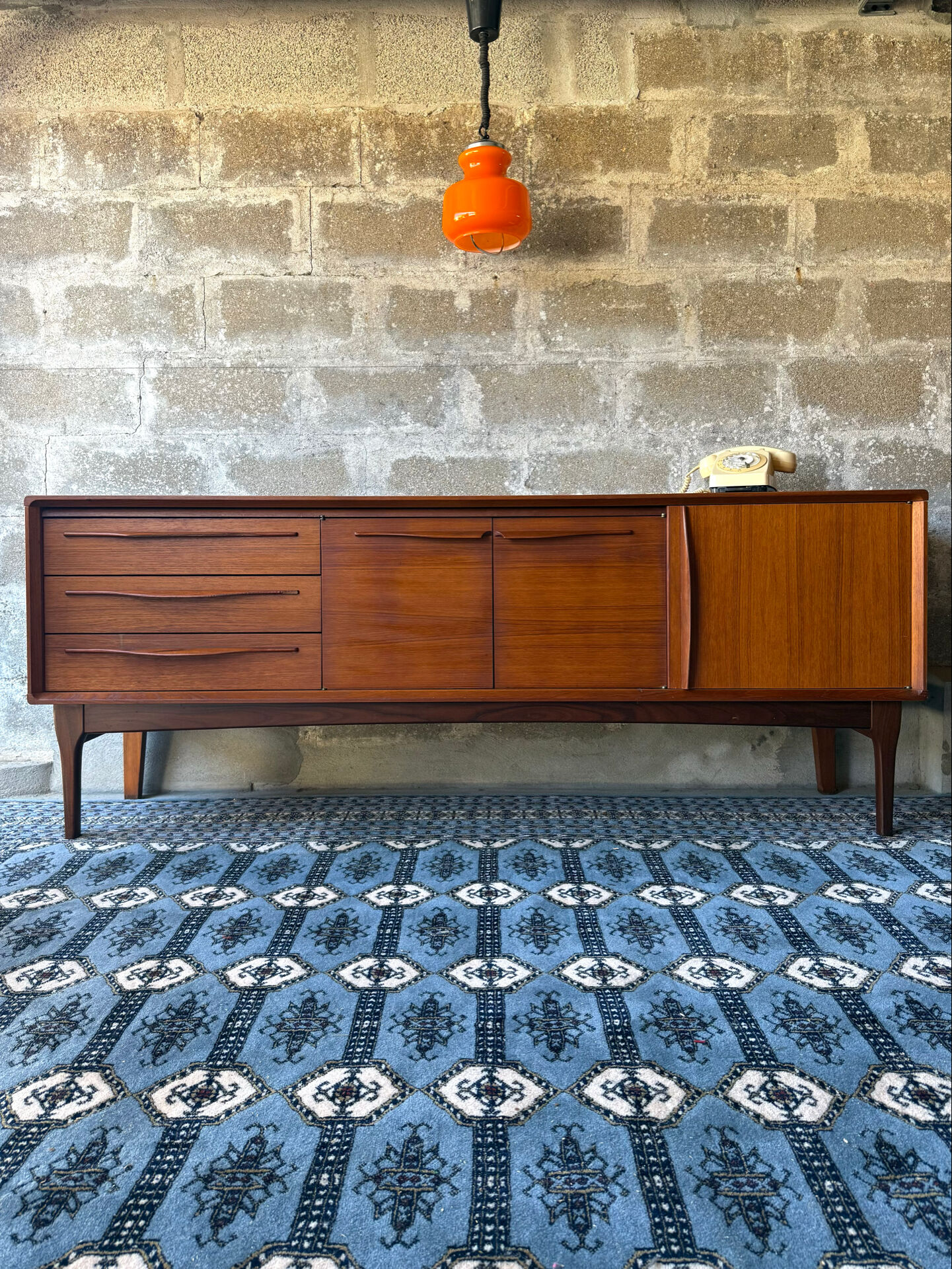Vintage Scandinavian teak sideboard, 1960.