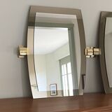 2 large bicolour mirrors Italy 1960 1970 Veca vintage bicolour