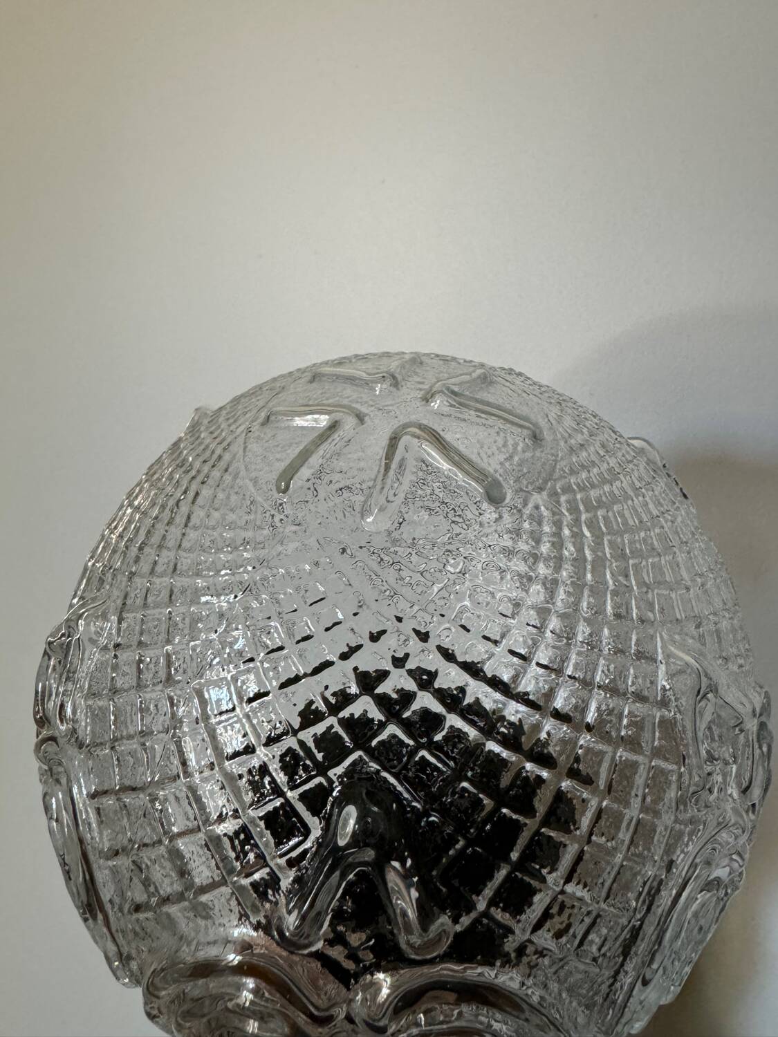 Pressed glass globe from the 60s