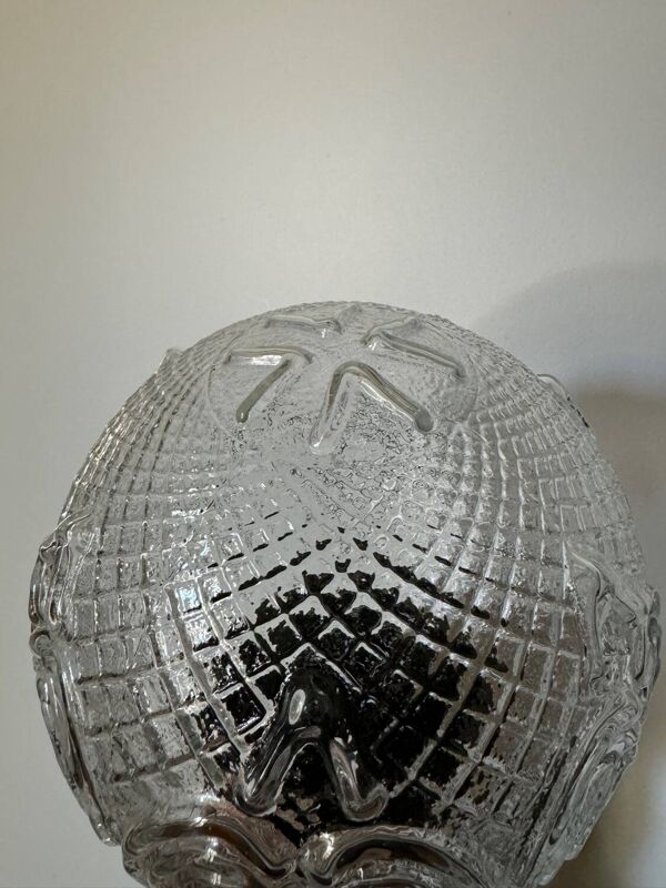 Globe verre pressé années 60