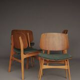 Model 155 Shell Chairs by Børge Mogensen for Søborg Møbelfabrik. Denmark