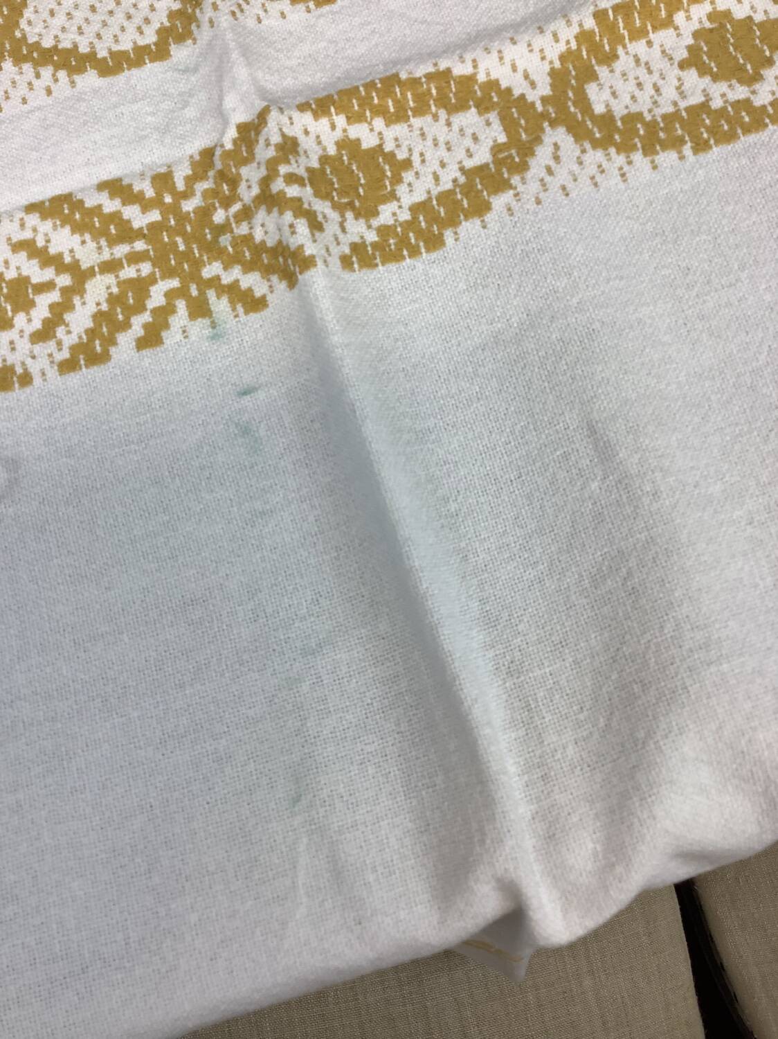 Vintage tablecloth and monogram napkins