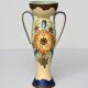 Amphora Vase Ceramic Gouda Holland - Rubens hand painted flower motif - Model 1035