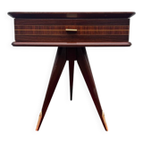 1950s half-moon tripod bedside table