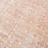 251x363Cm Peach Color Floral Design Rug, Handmade Wool Rug