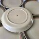 Set of 6 flat plates in vintage stoneware 70s