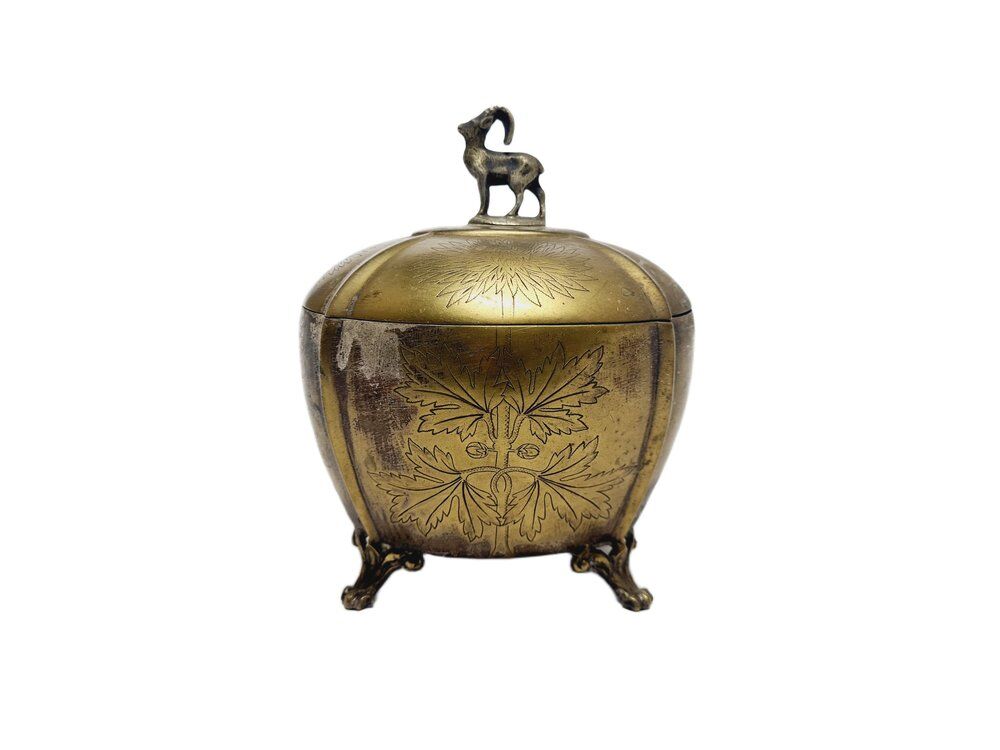 Art Nouveau sugar bowl from Szandrik, Hungary, 1890s