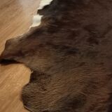 Vintage cow skin carpet, 140 cm x146 cm