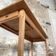 Vintage farmhouse table in solid oak.