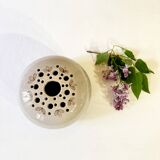 Vase with flowers in glazed ceramic