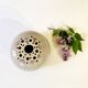 Vase with flowers in glazed ceramic