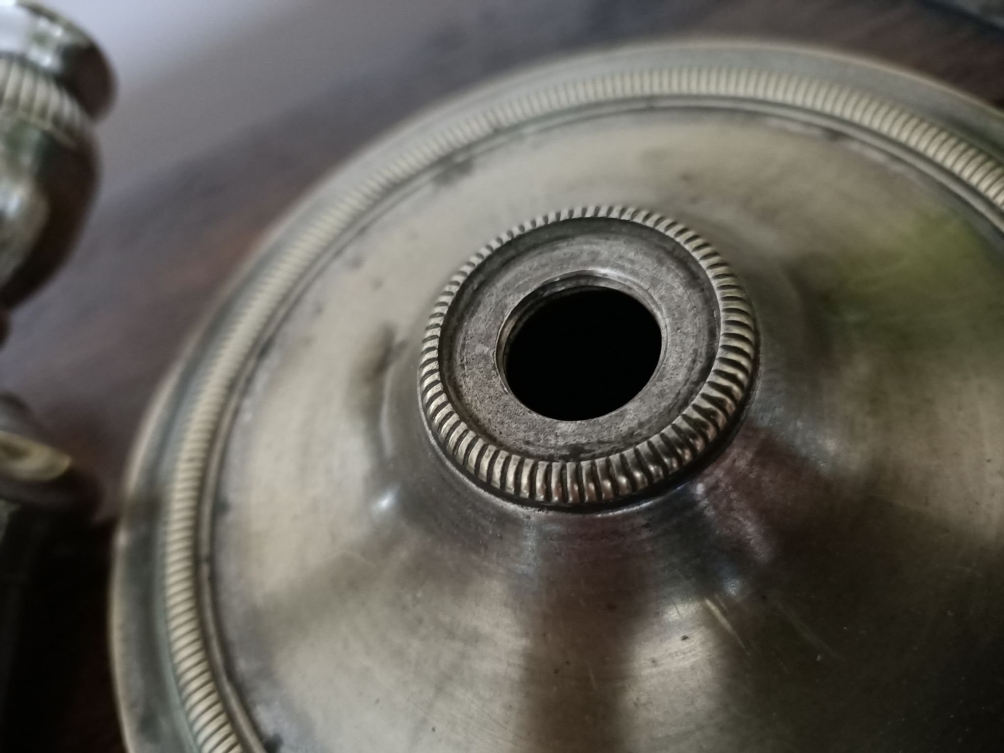 Pair of large silver bronze candle holders from the Directoire period