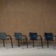 Vintage A 320 Armchair by Wulf Schneider & Ulrich Boehme for Thonet 1980’s in Eltham Palace Velvet (set of 4)
