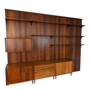 Bibliothèque et panneaux - palissandre