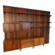 Library and rosewood wall panels from the 1970s.