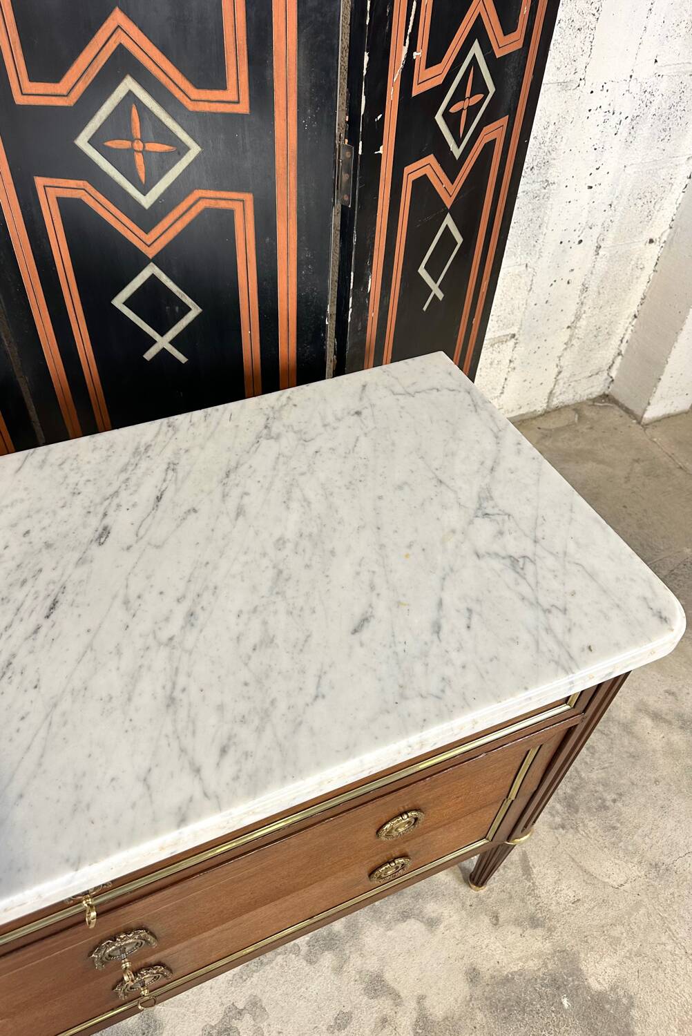 Louis XVI style mahogany chest of drawers