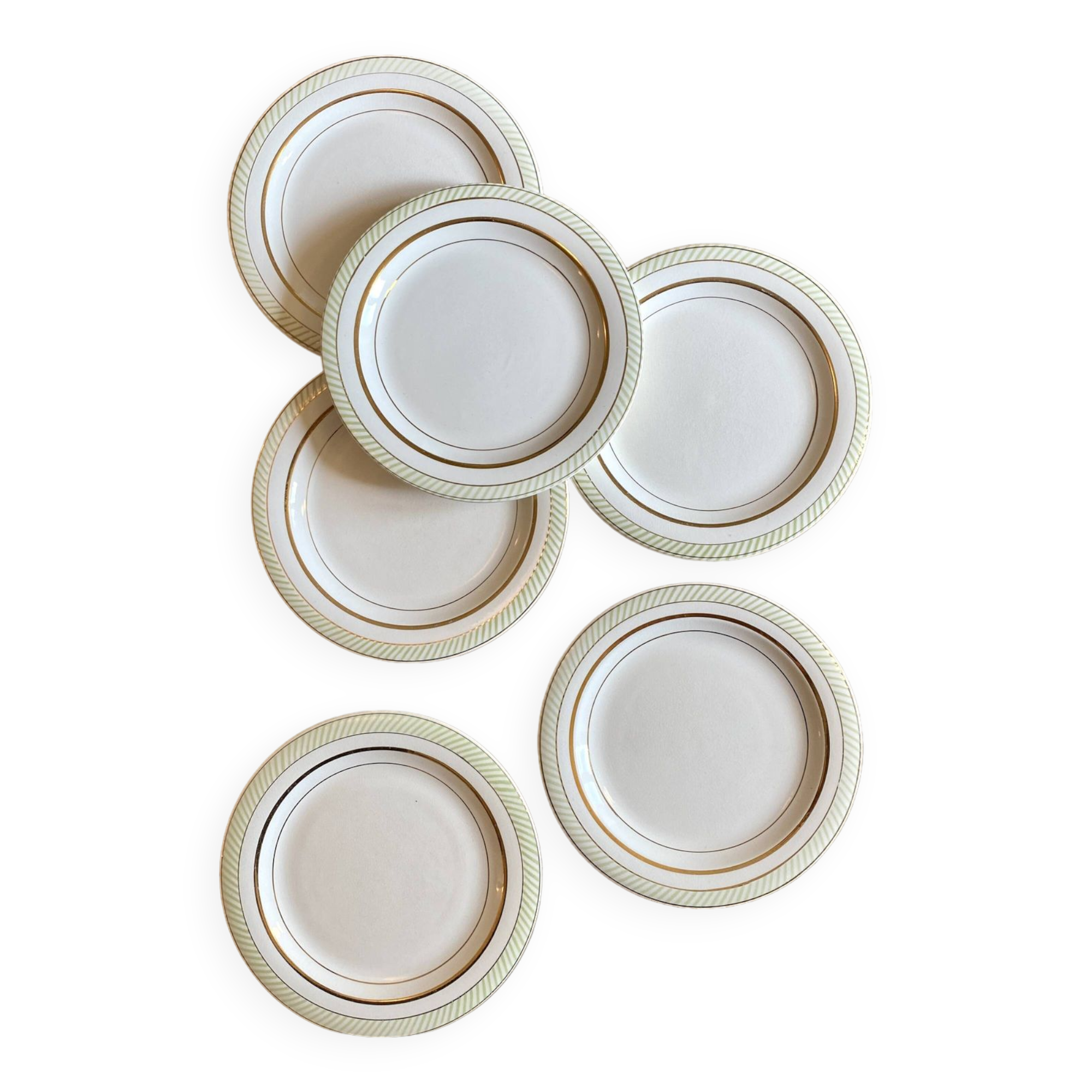 Set of 6 vintage dessert plates Arizona model by Salins