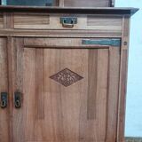 Art Nouveau Art Deco sideboard in blond walnut