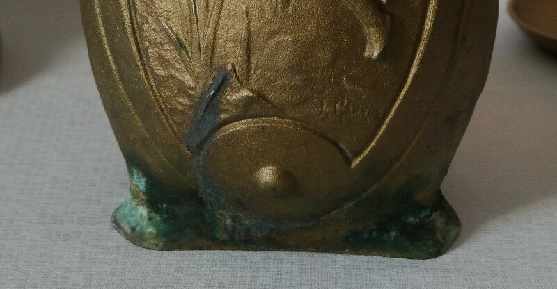 Art Nouveau vase "Nymphes" signed by Jean Garnier