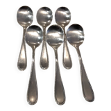 6 silver-plated ice cream scoops, goldsmith Frionnet, pearl decor