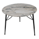 Mid-century Modern Italian Marble and Metal Round Coffee Table, 1960s
