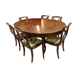 Table 6 pieds Louis XVI - six chaises